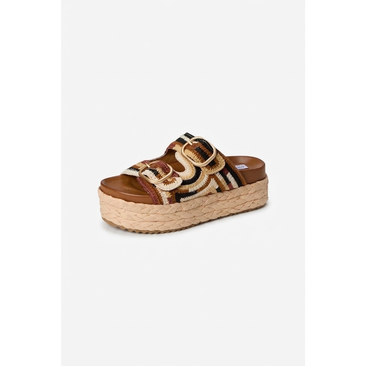 New Steve Madden Women's Klare Platform Sandals In Brown Multi